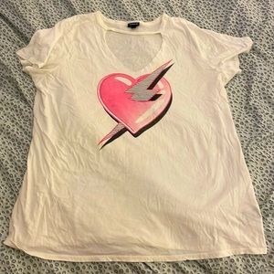 Lovesick heart choker tee. Size 2